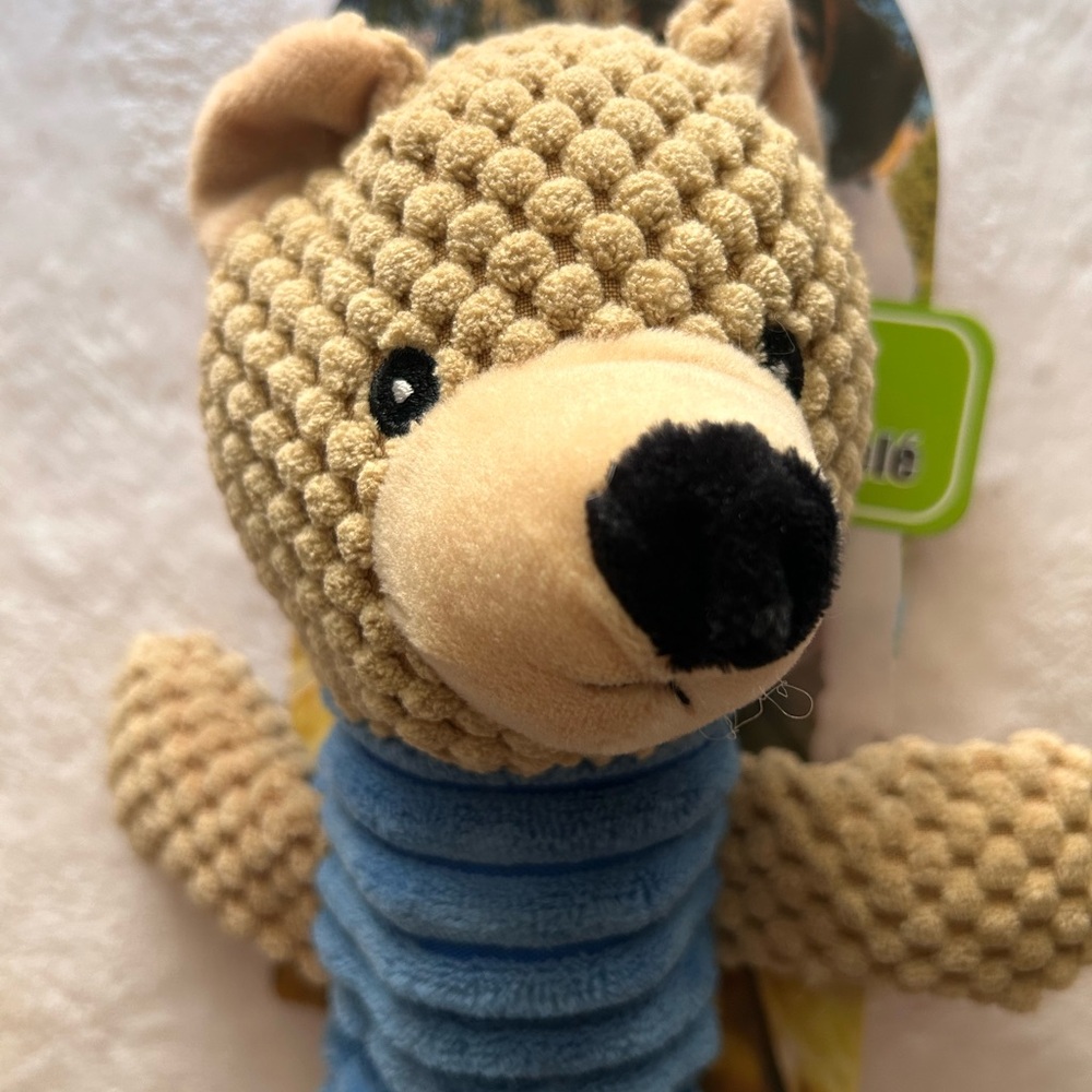 NWT Dog Toy Plush Corduroy Bear dog toy Squeaky